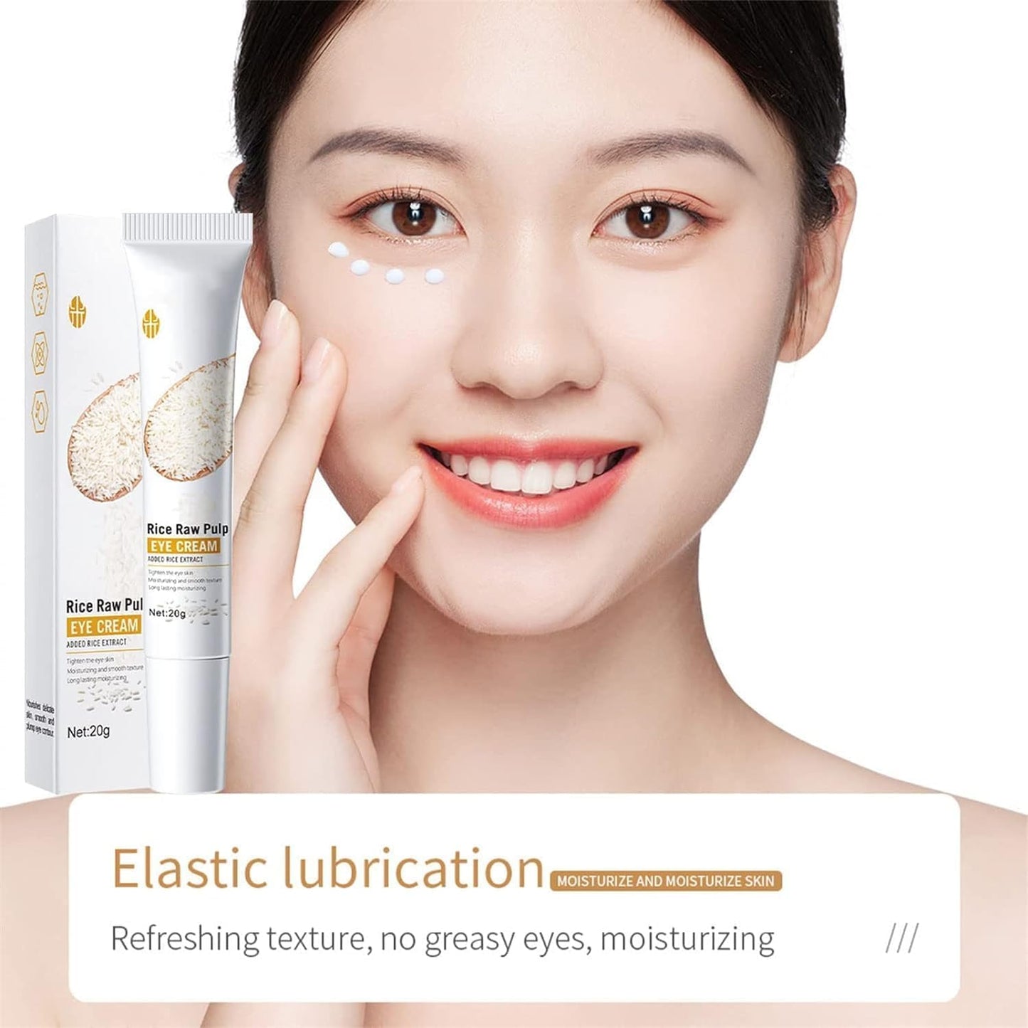 BIOAQUA Rice Essence Eye Creams Lighting Eyes Gel Anti Wrinkle Eye Cream Anti-Puffiness Dark Circle Anti-Aging Moisturizing