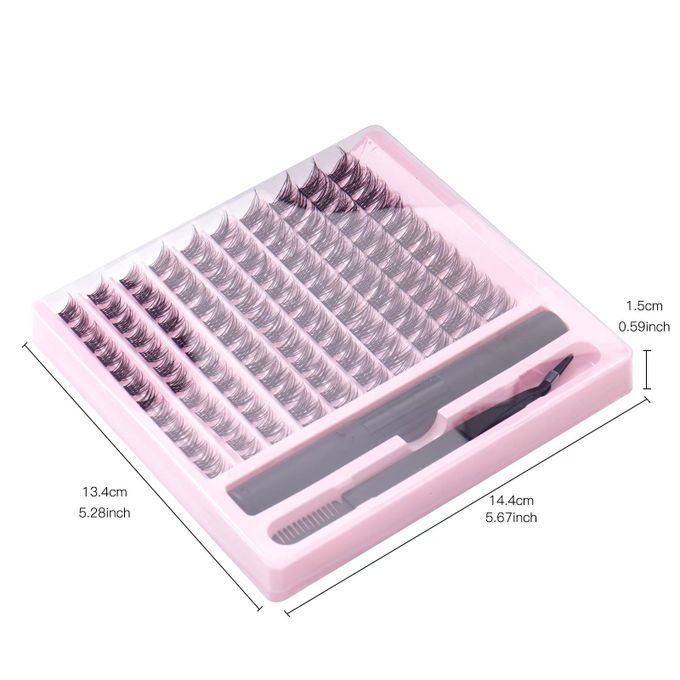 DIY Lash Extension Kit – 120pcs Single Cluster False Eyelashes