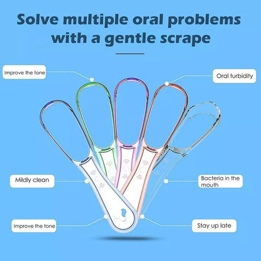 Tongue Scraper – 100% BPA Free Effective Tongue Brush Tool for Bad Breath Treatment