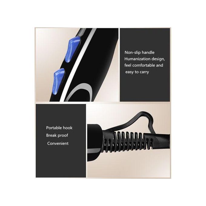 Canye Blow Dry Hair Dryer Full Set – Black (With Accessories, Combs & Flat Iron)