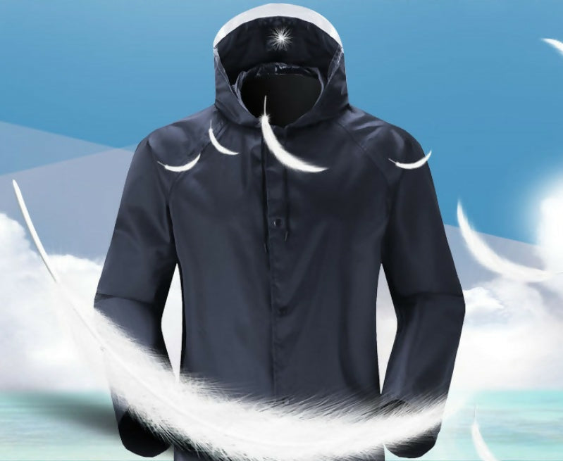 Unisex Adult Raincoat with Cap โ Waterproof Full-Body Coverage for Heavy Rain, Outdoor Work, Travel & Biking