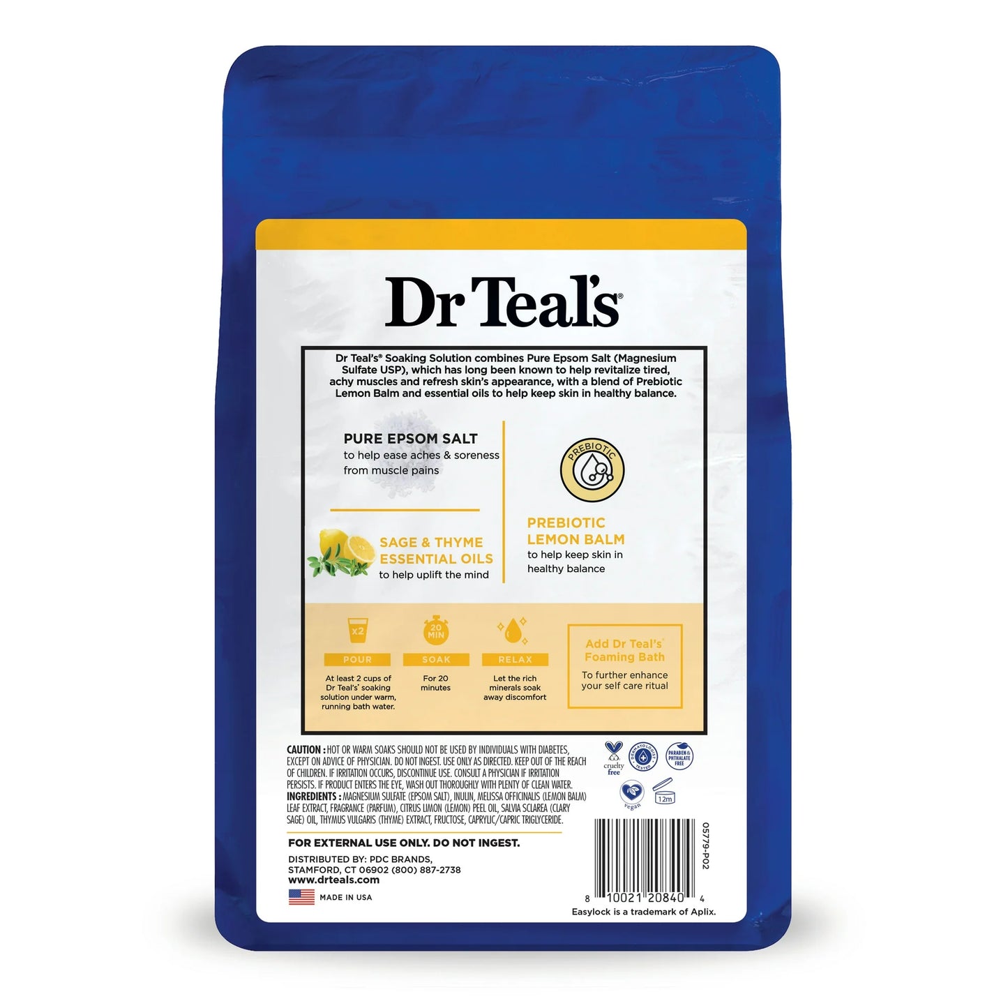 Dr Teal’s Epsom Salt Magnesium Soak with Prebiotic Lemon Balm