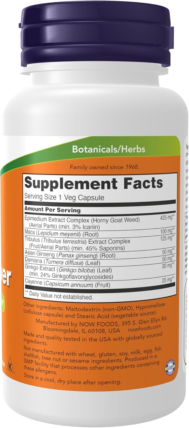 NOW Foods Men's Virility Power – 60 Veg Capsules
