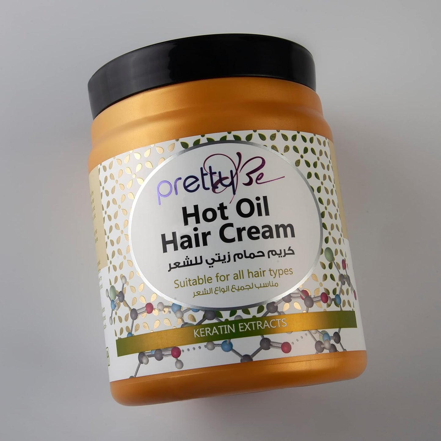 Pretty Be Hot Oil Hair Cream with Keratin Extracts - Suitable for All Hair Types (1000ml)