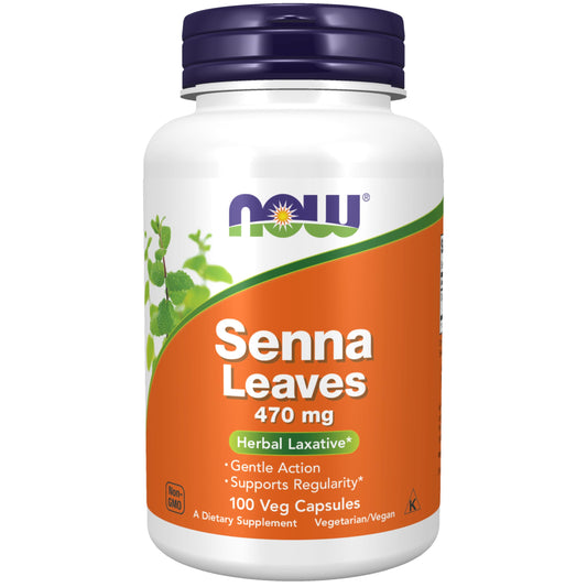 NOW Senna Leaves – 100 Veg Capsules