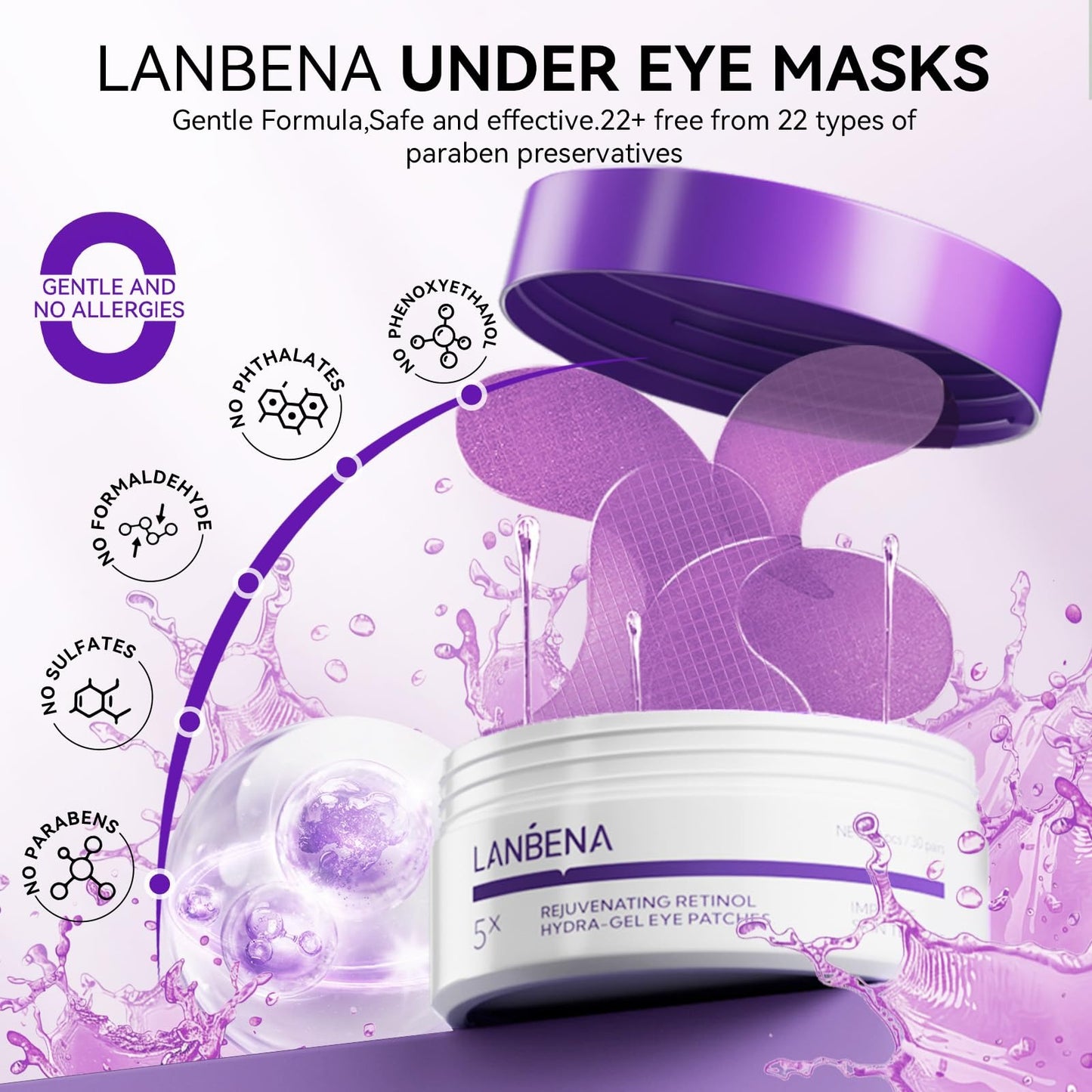 Lanbena Retinol Under Eye Patches