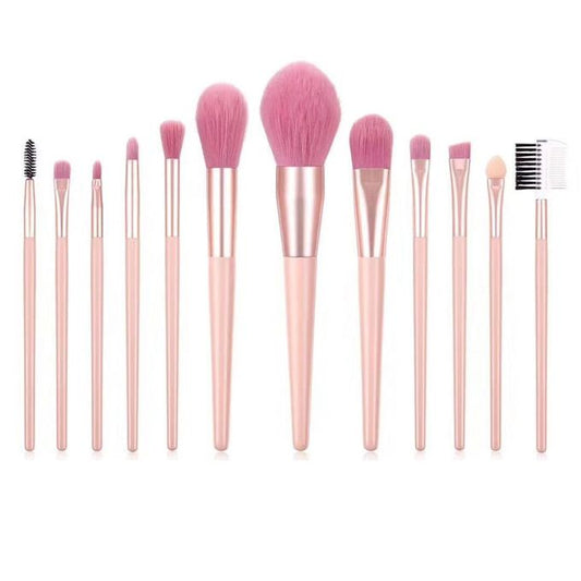 12Pcs Makeup Brush Set – Pink
