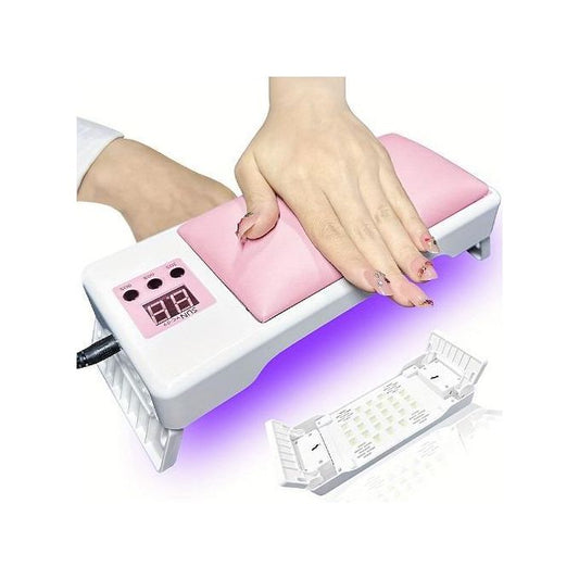 2-IN-1 Nail Arm Rest Hand Pillow Cushion UV LED Nail Lamp