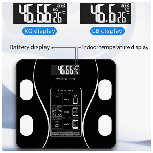 Smart Digital Weight Scale – Bluetooth Body Fat Scale with USB Charging