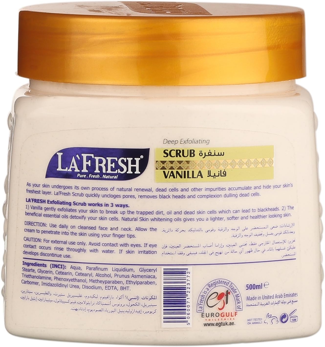 La Fresh Vanilla Face & Body Scrub (500ml)