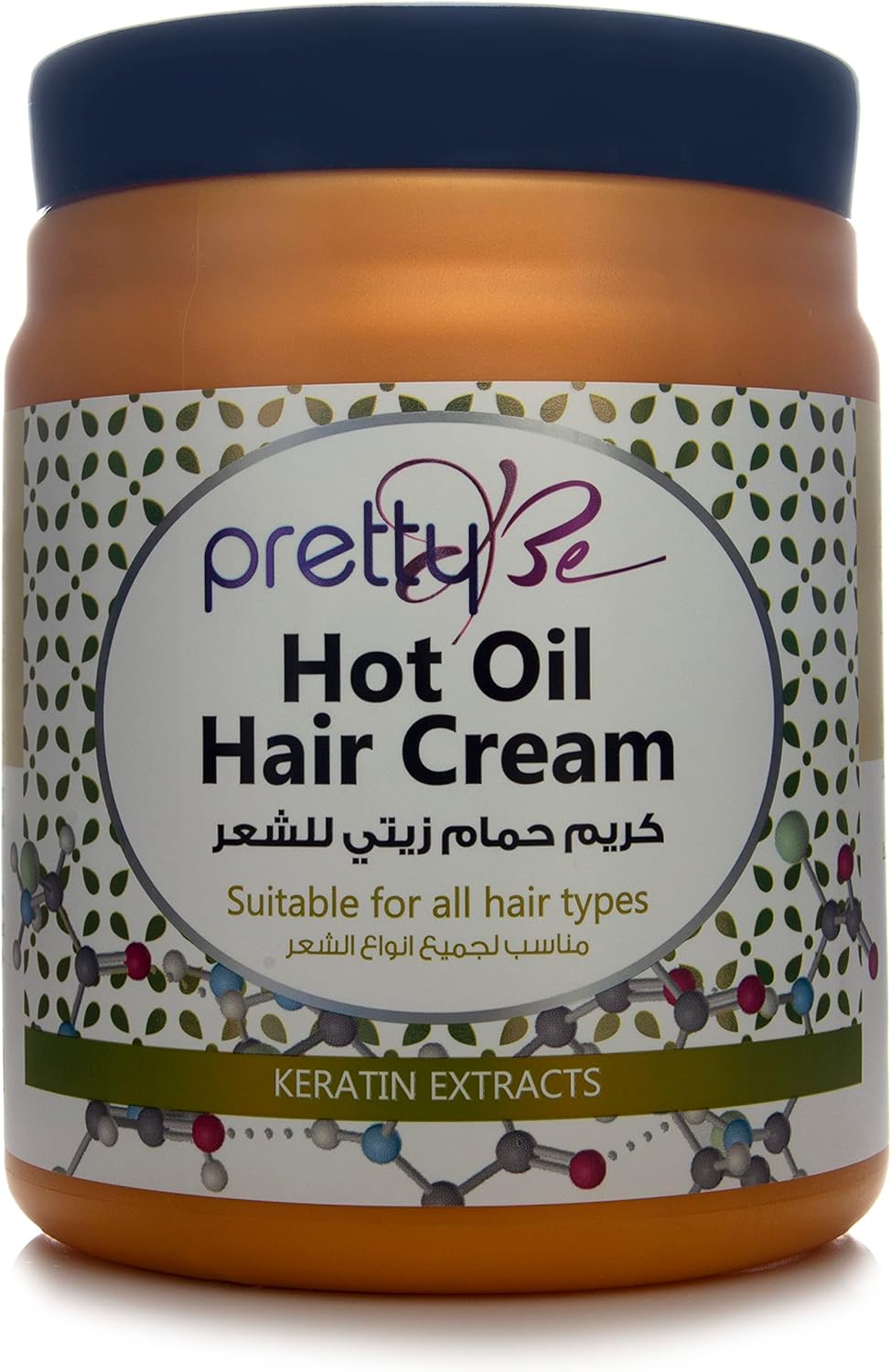 Pretty Be Hot Oil Hair Cream with Keratin Extracts - Suitable for All Hair Types (1000ml)