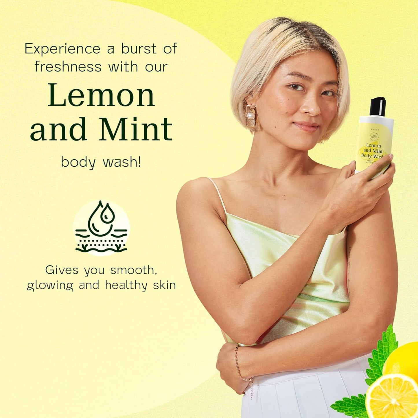 Arata Lemon & Mint Body Wash