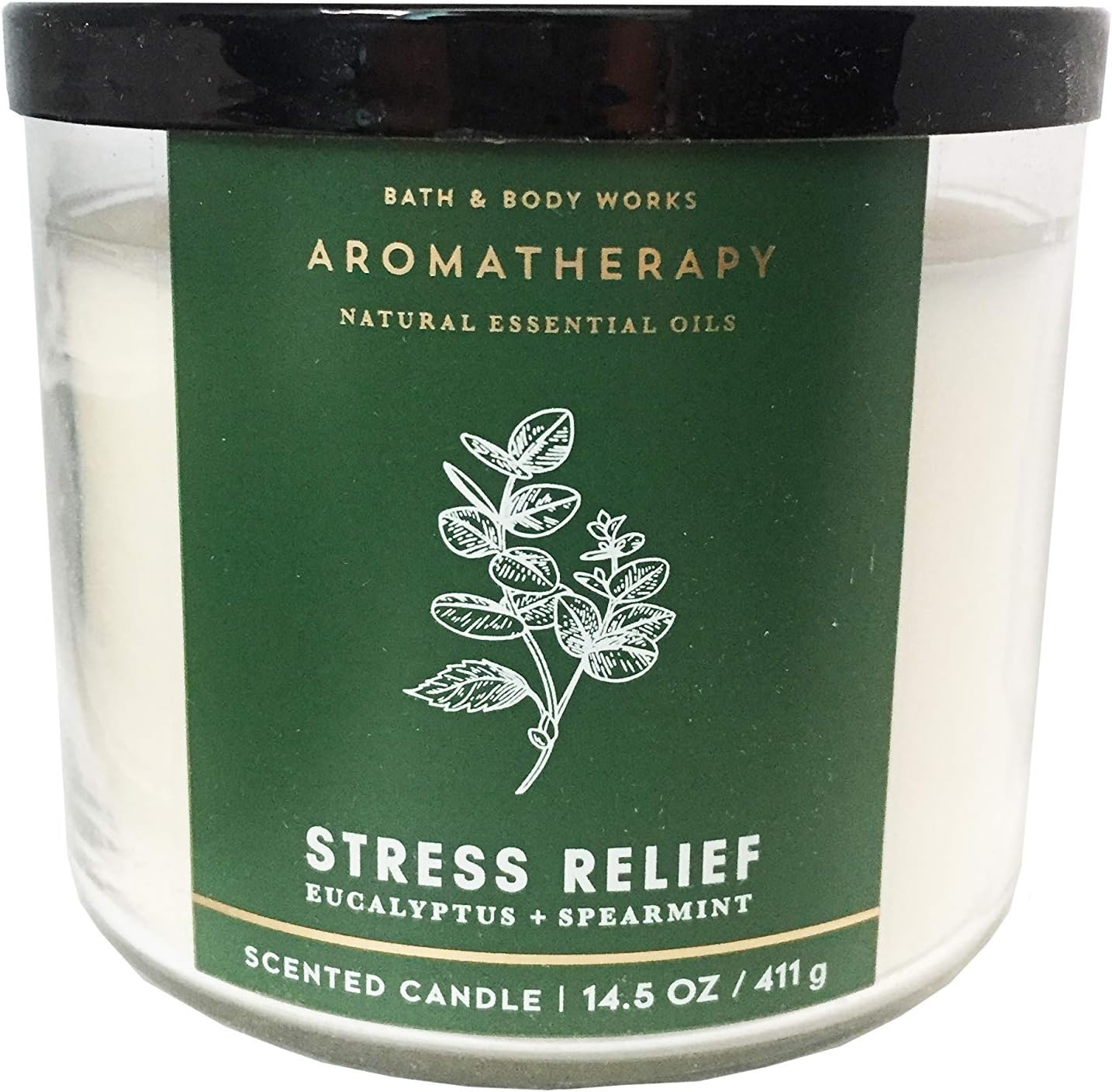 Bath & Body Works Aromatherapy Eucalyptus Spearmint Stress Relief 3-Wick Candle