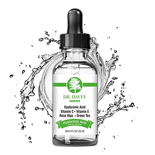 Dr. Davey Hyaluronic Acid Facial Serum with Vitamin C&E, Rosehip Oil & Green Tea (30ml)