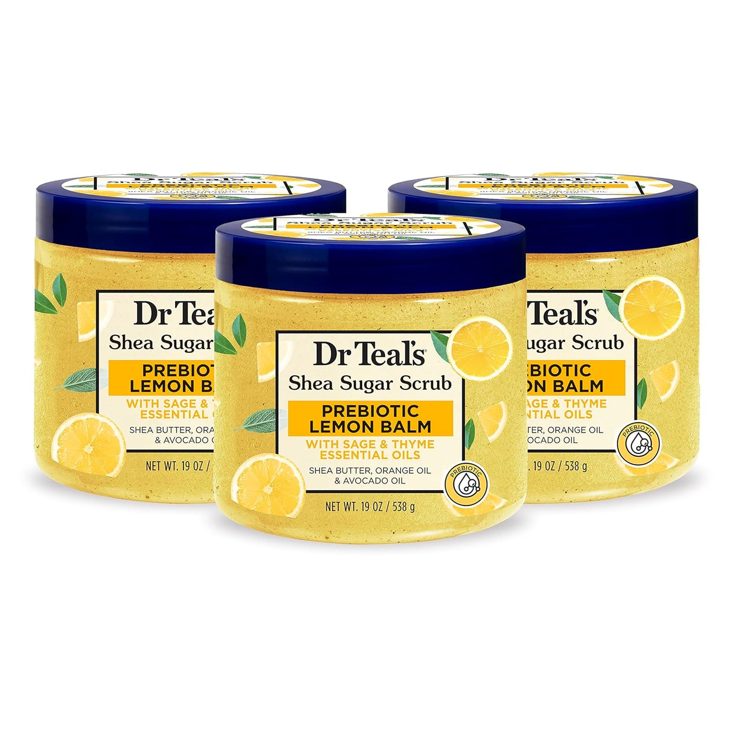 Dr Teal’s Shea Sugar Scrub with Prebiotic Lemon Balm