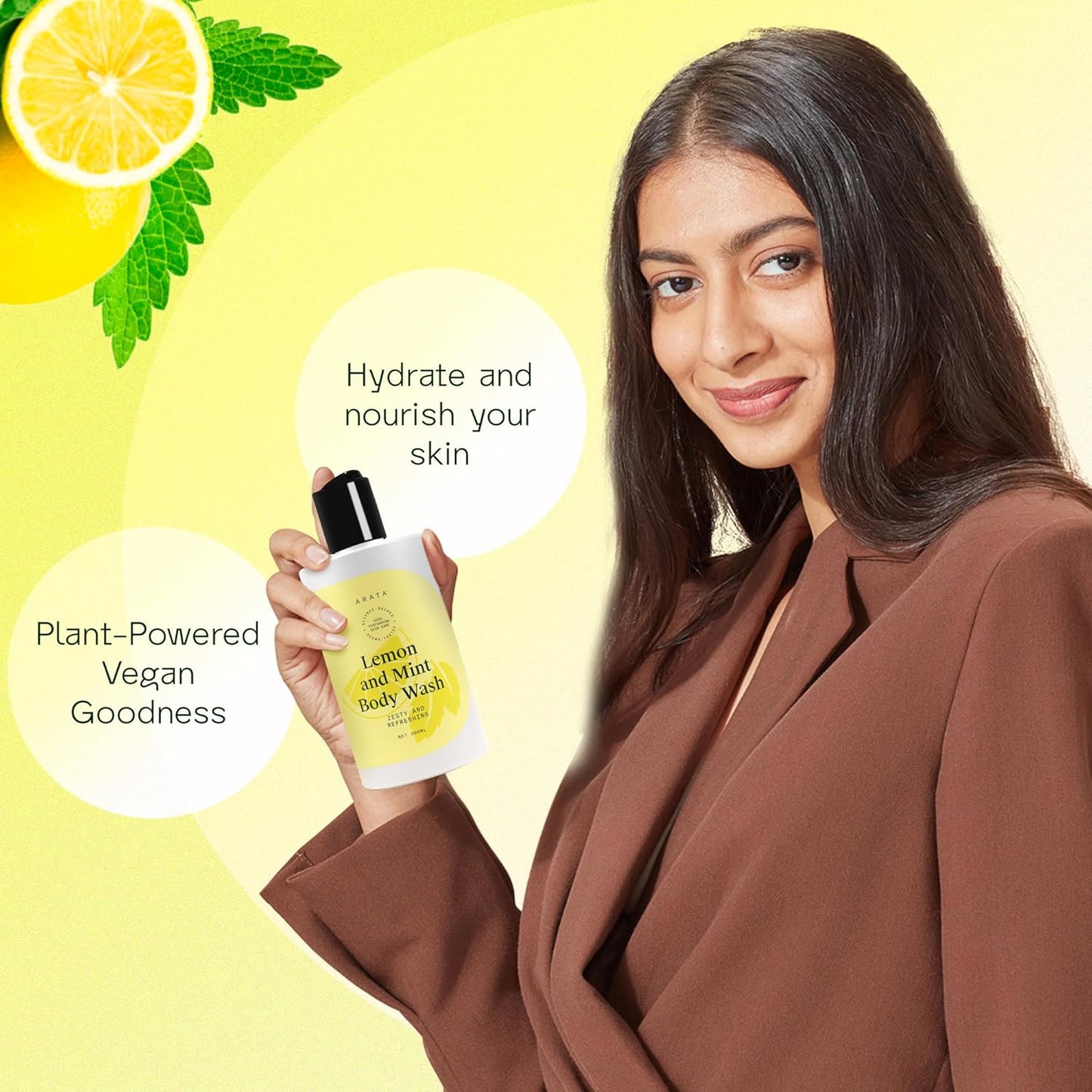 Arata Lemon & Mint Body Wash