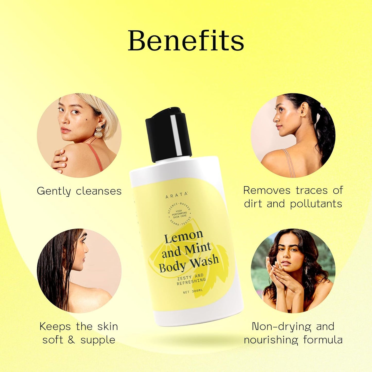 Arata Lemon & Mint Body Wash