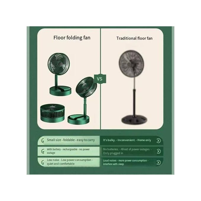 Foldable Rechargeable Mini Portable Fan – USB Charging