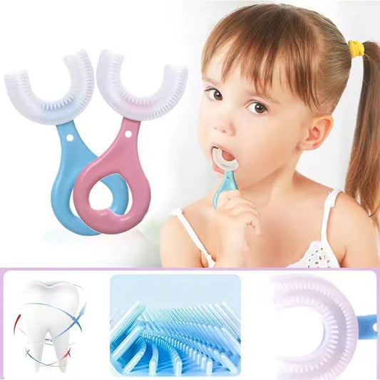 U-Shaped 360° Baby Toothbrush – Soft Silicone Oral Care for Toddlers & Newborns