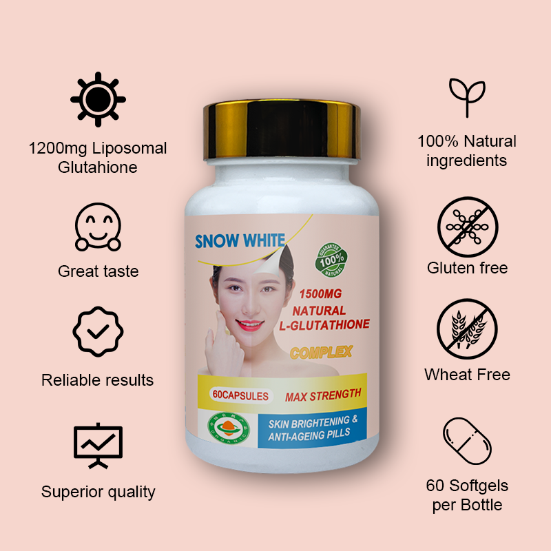 Snow White Natural L-Glutathione Skin Brightening & Anti-Aging Pills