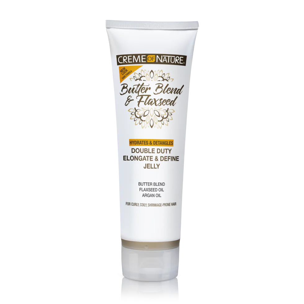 Creme of Nature Butter Blend & Flaxseed Double Duty Elongate & Define Curl Jelly