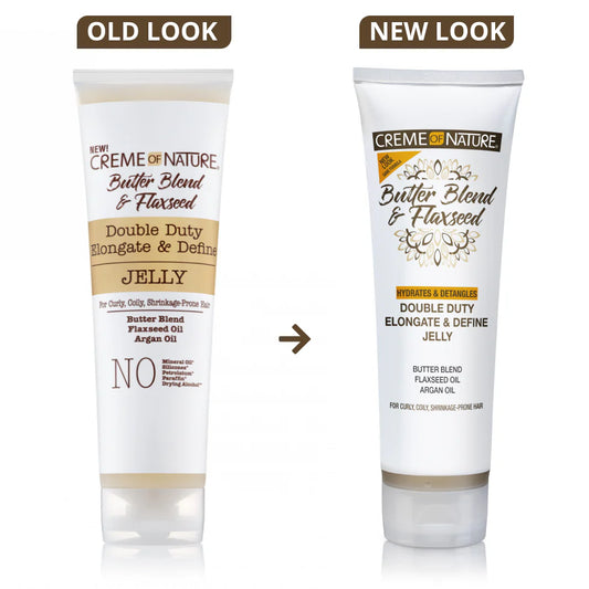 Creme of Nature Butter Blend & Flaxseed Double Duty Elongate & Define Curl Jelly