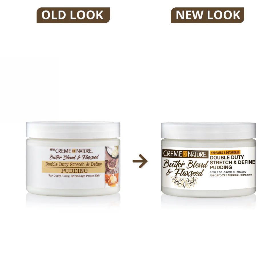 Creme of Nature Butter Blend & Flaxseed Double Duty Curl Stretch & Define Pudding