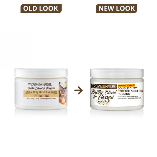 Creme of Nature Butter Blend & Flaxseed Double Duty Curl Stretch & Define Pudding