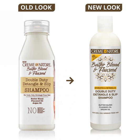 Creme of Nature Butter Blend & Flaxseed Double Duty Detangle & Slip Shampoo