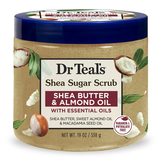 Dr Teal’s Shea Sugar Body Scrub with Shea Butter, Almond Oil & Essential Oils