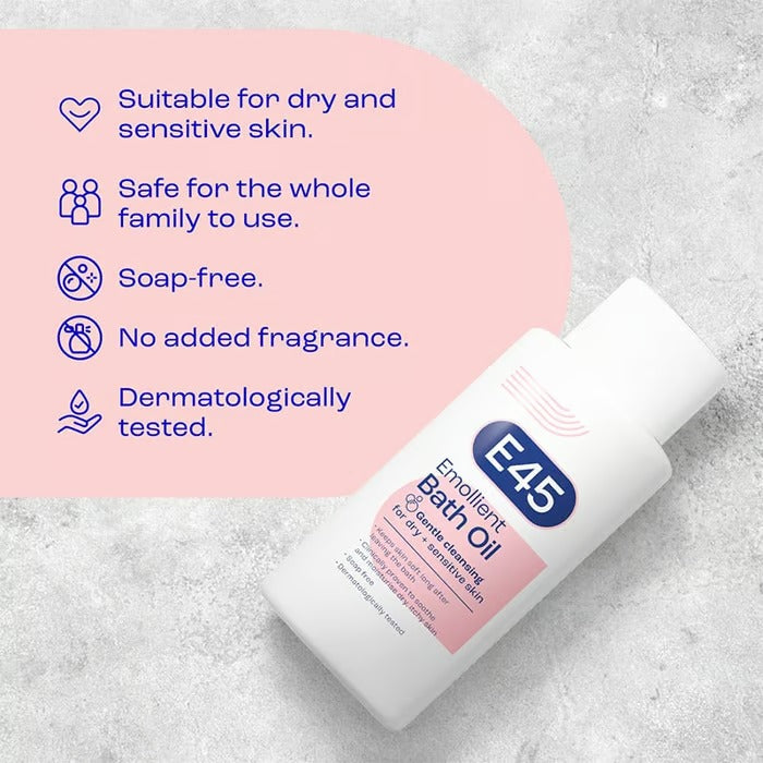 E45 Emollient Bath Oil (500ml)