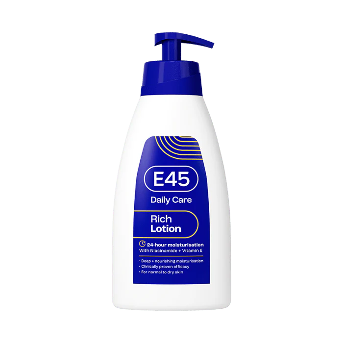 E45 Rich 24h Body Lotion Moisturiser with Primrose Oil – 400ml