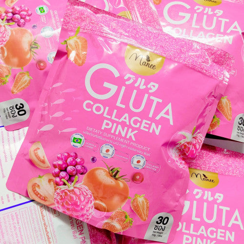 Manee Gluta Collagen Pink skin-brightening and anti-aging supplement