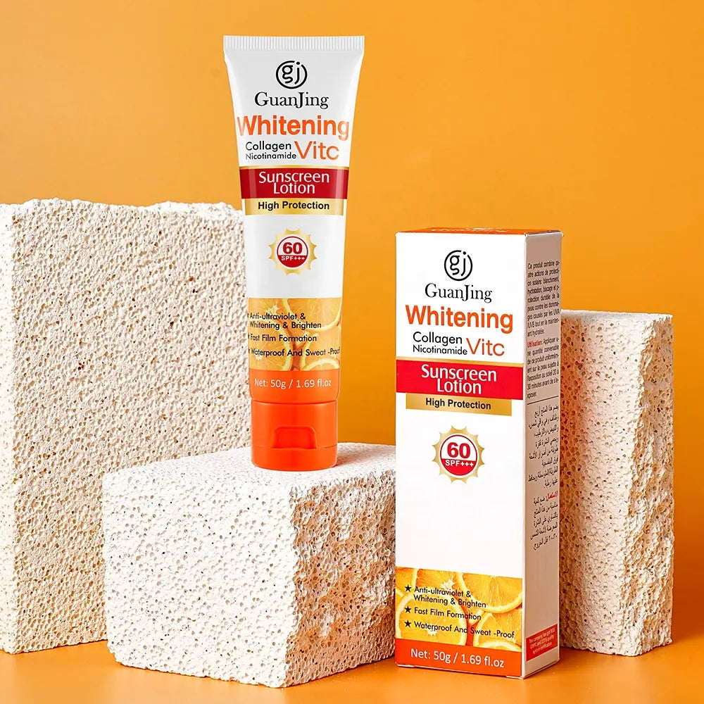 Guanjing Whitening Collagen Nicotinamide Vitamin C Sunscreen Lotion SPF 60+ – 50g