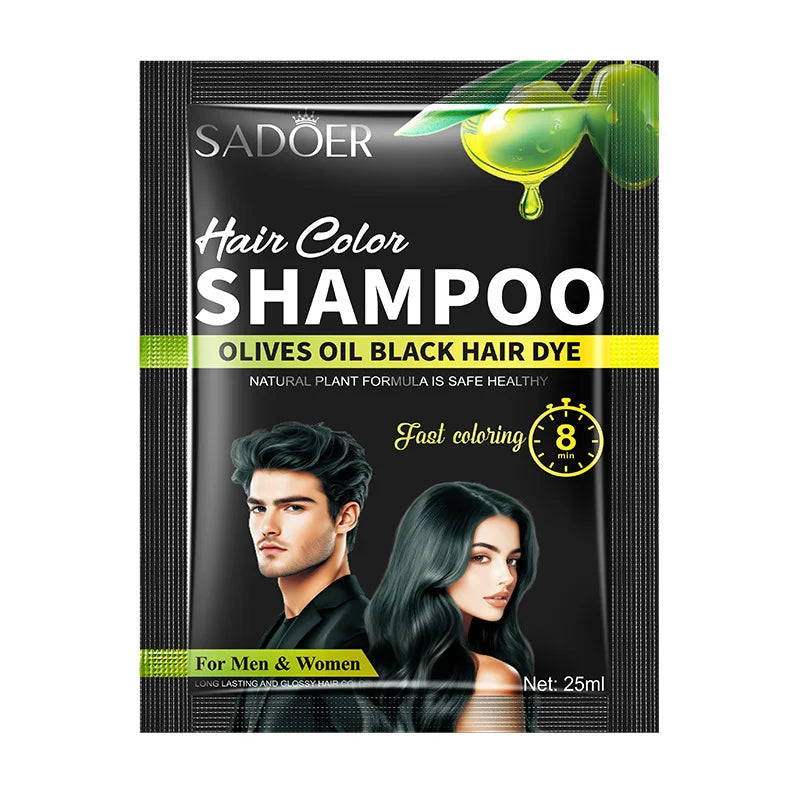 SADOER Hair Color Shampoo – Instant Hair Dye for Men & Women
