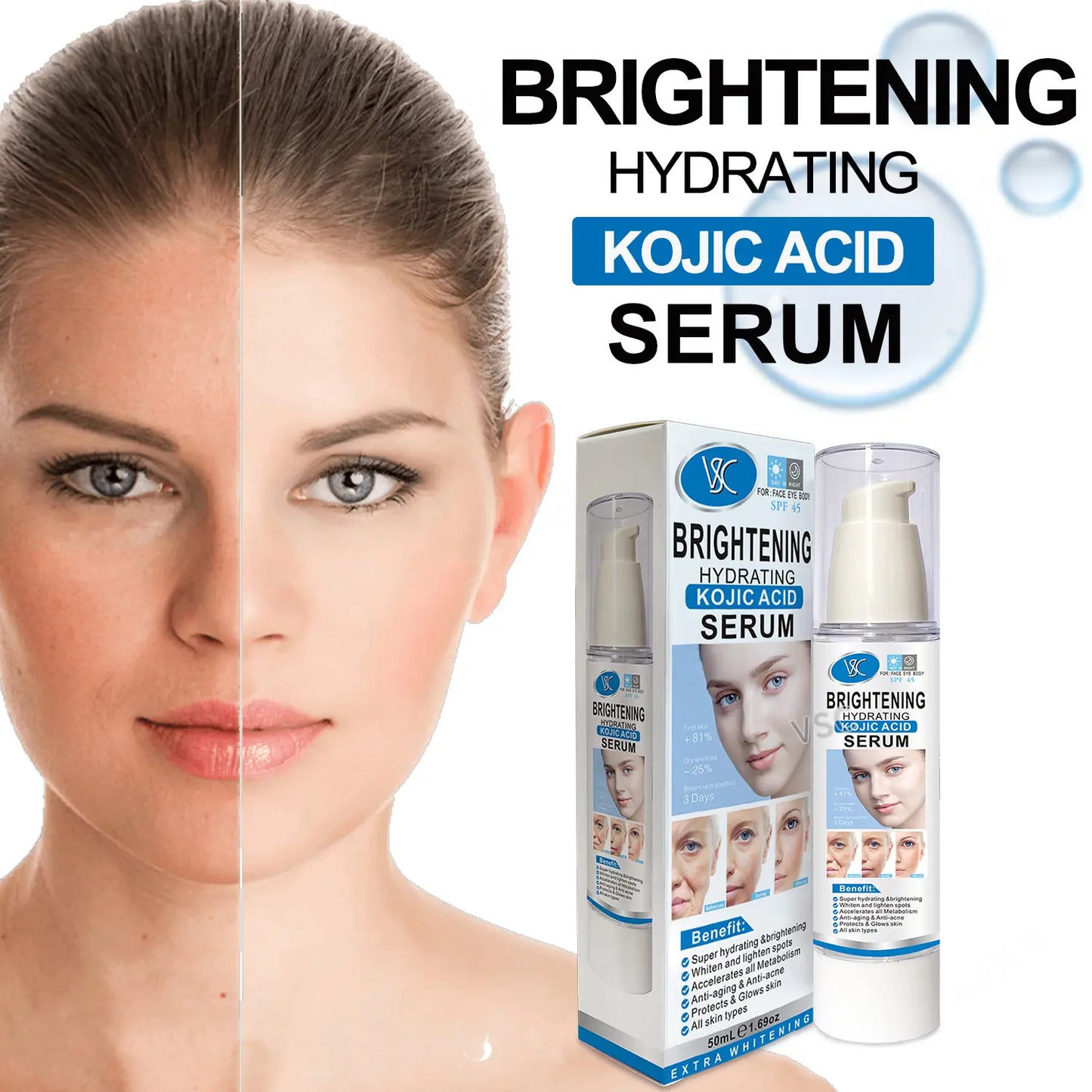 V&C Brightening Hydrating Kojic Acid Serum