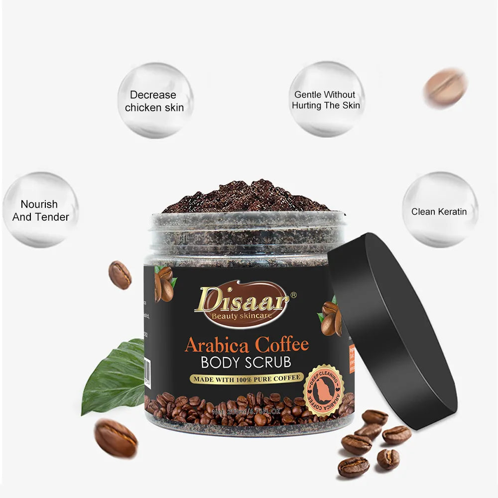 DISAAR Arabica Coffee Body Scrub – Exfoliate, Firm & Rejuvenate Skin Naturally