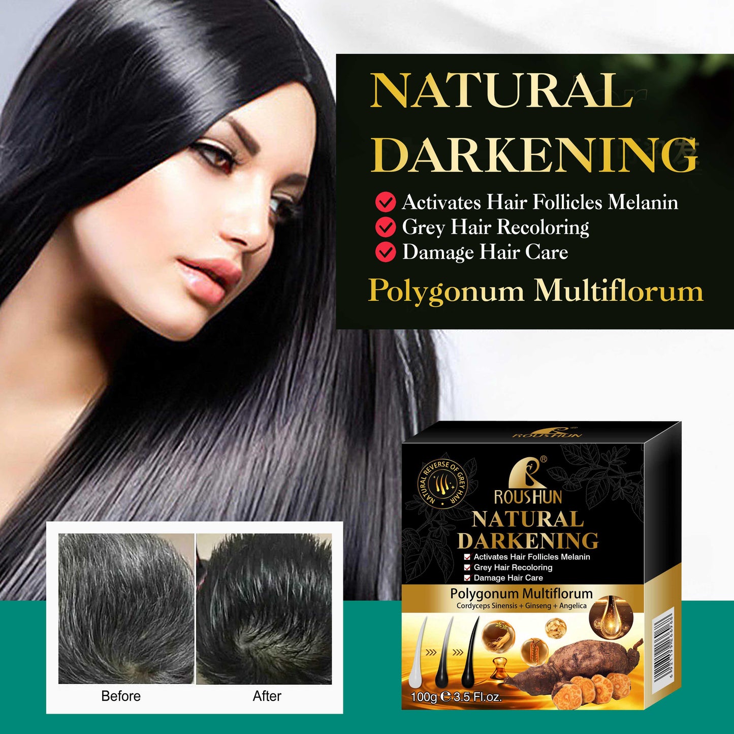 Roushun Natural Darkening Soap