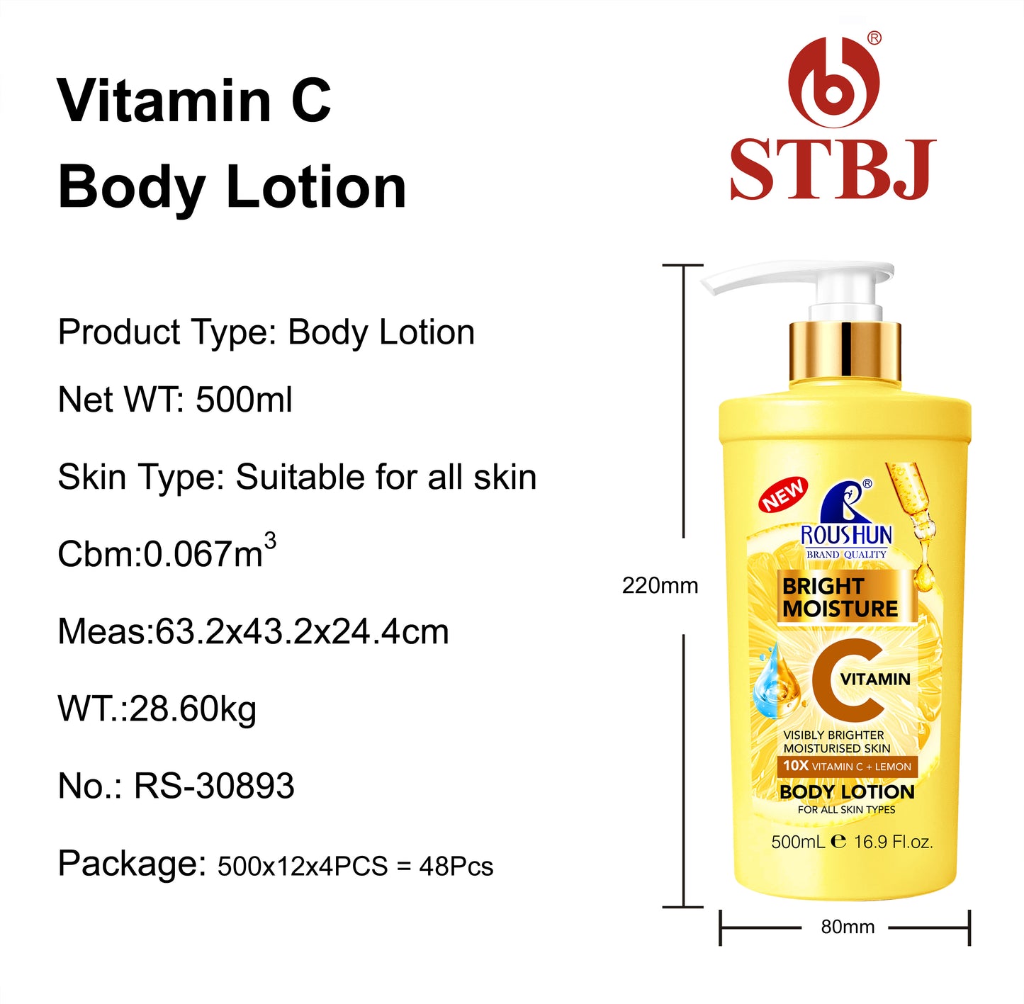 Roushun Bright Moisture Vitamin C Body Lotion