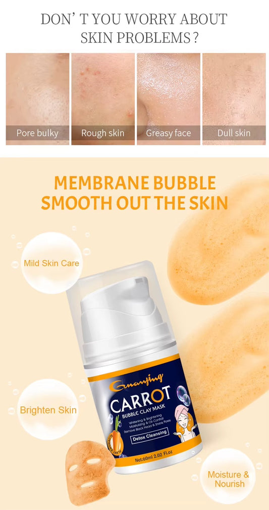 Guanjing Carrot Bubble Cleansing Mud Mask – 60g
