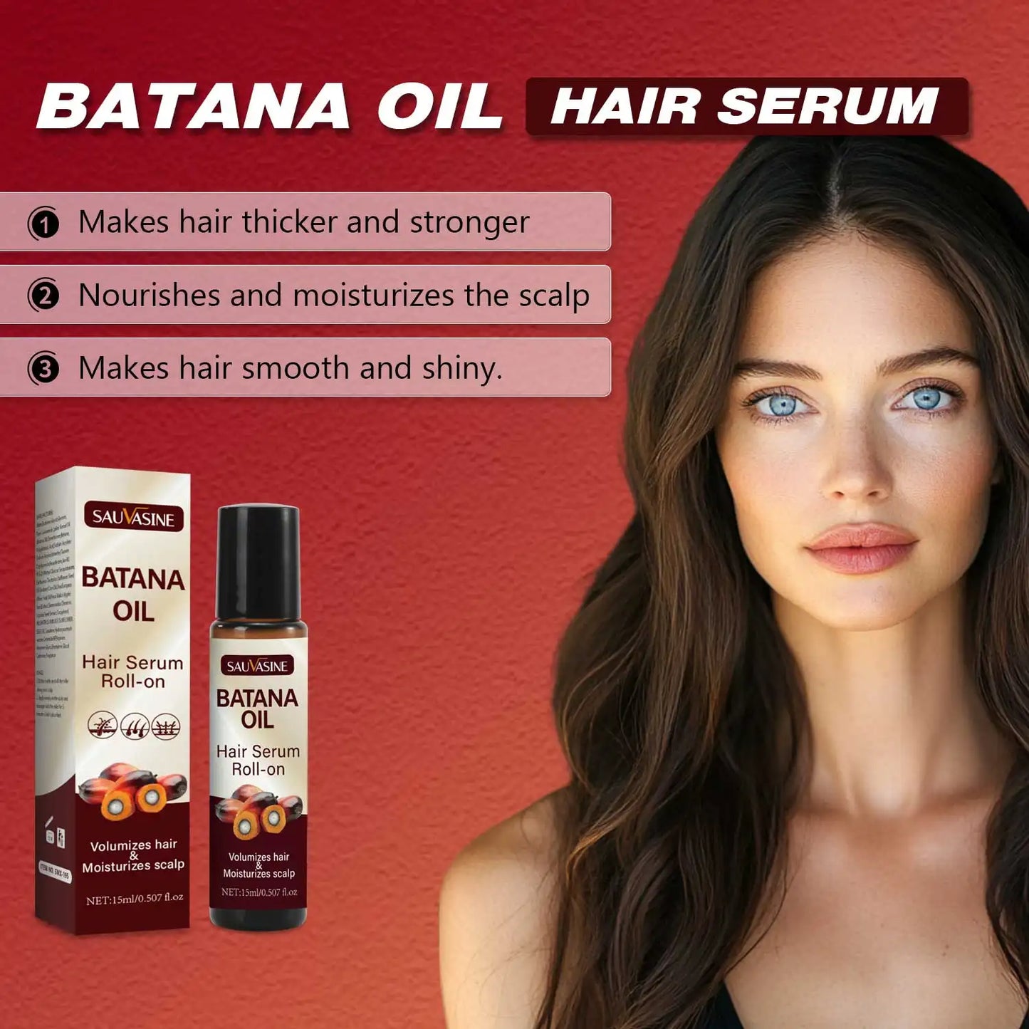 π₯ LIMITED DEAL β Sauvasine Batana Oil Hair Serum Roll-On | Frizz Control + Scalp Repair + Natural Shine | KSh 2,500