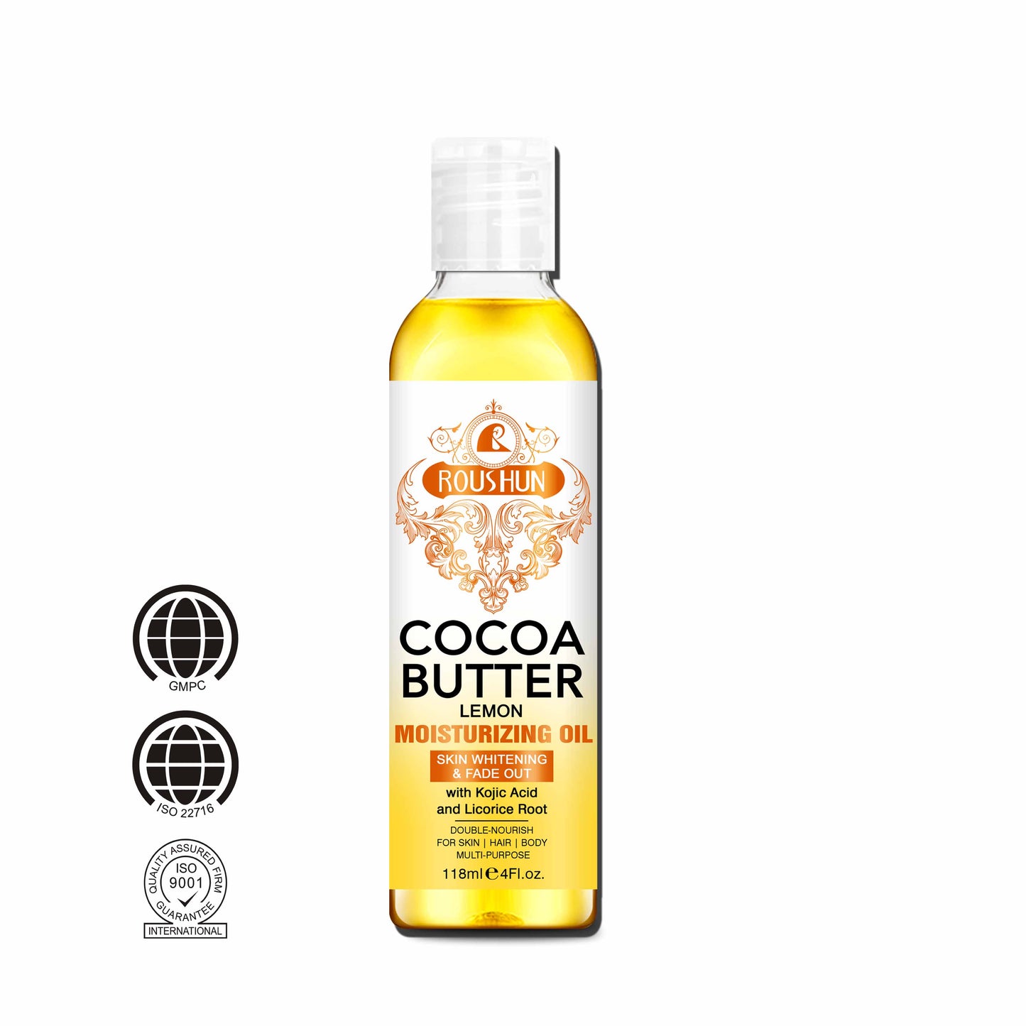 Roushun Cocoa Butter Lemon Moisturizing Whitening Oil