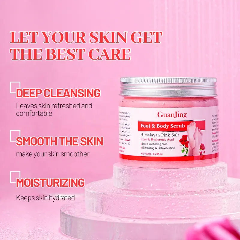 Guanjing Himalayan Pink Salt Foot & Body Scrub – 200g