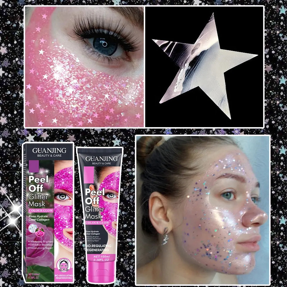 Guanjing Rose Peel Off Glitter Mask