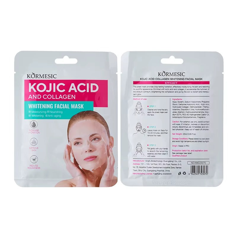 Kormesic Kojic Acid & Collagen Whitening Facial Mask – 25ml