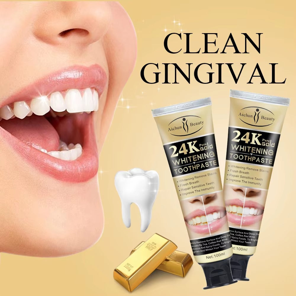 Aichun Beauty 24K Pure Gold Teeth Whitening Toothpaste