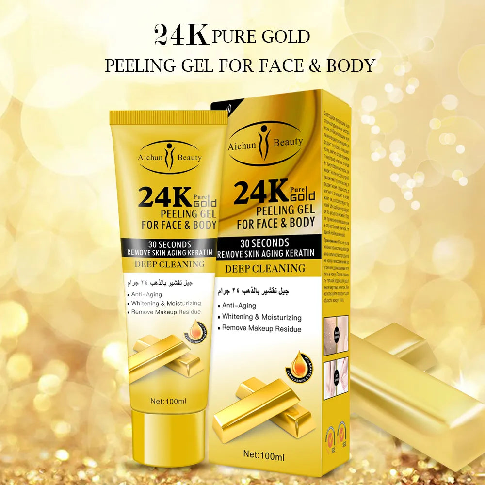 Aichun Beauty 24K Gold Deep Cleansing Face & Body Peeling Gel
