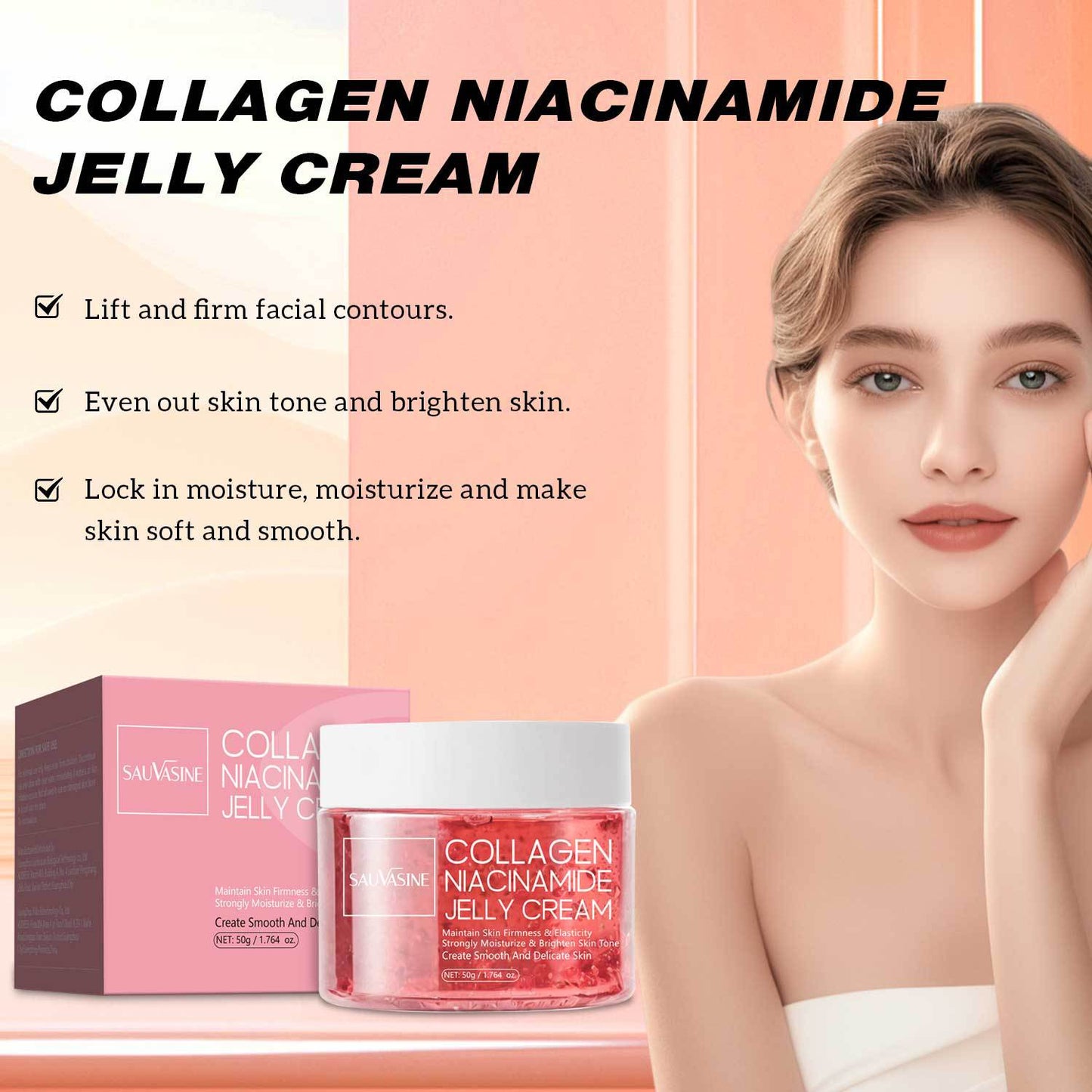 SAUVASINE Collagen Niacinamide Jelly Cream – 50g