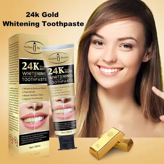Aichun Beauty 24K Pure Gold Teeth Whitening Toothpaste