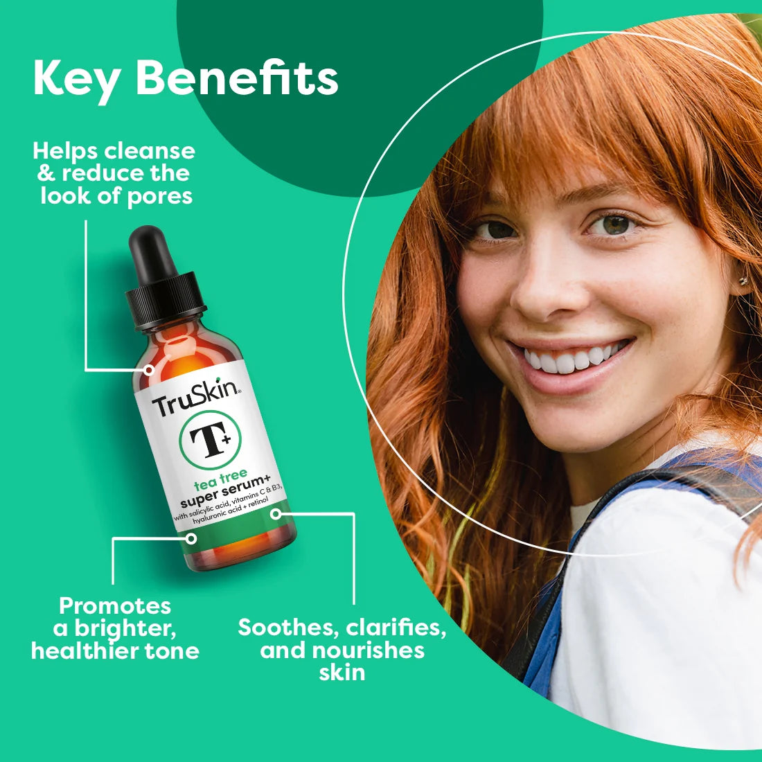 TruSkin Tea Tree Oil Acne Treatment Serum – 30ml
